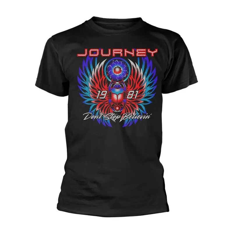 Believin Journey Band T-Shirt, 100 % Baumwolle, Grafik-T-Shirt für Herren und Damen, Sommer-Streetwear-Top