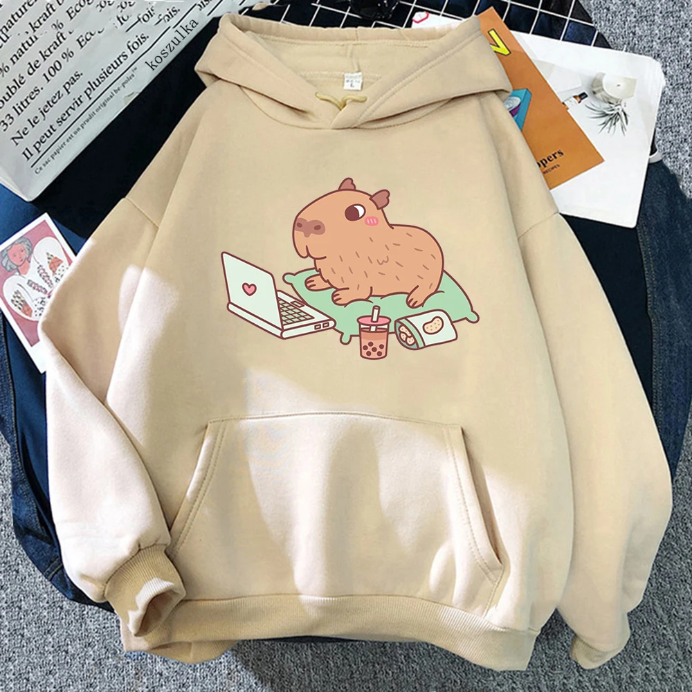 

Funny Capybara Print Hoodie Women/Men Kawaii Cartoon Tops Sweatshirt for Girls Unisex Fashion Harajuku Graphic Hooded Pullovers