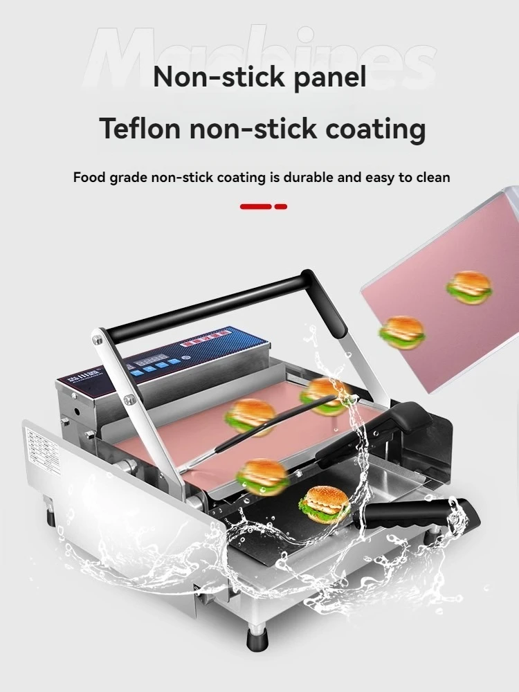Hamburger machine commercial heating hamburger fried chicken restaurant fully automatic electric heating baking machines