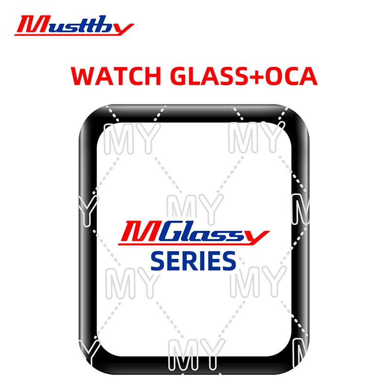Musttby Moq 5개 터치 스크린 전면 유리 (OCA 포함) 아이폰 워치 S1 S2 S3 S4 S5 S6 S7 S8 S9 SE 울트라 38 40 42 44 45 49MM 용