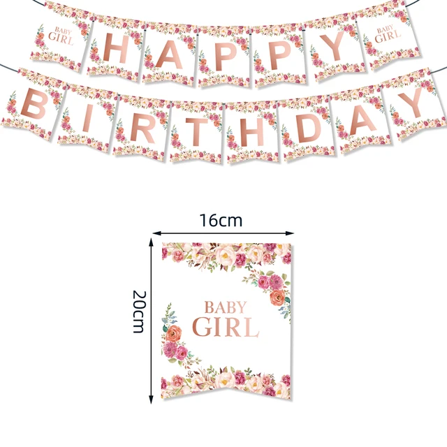 Rose Gold Bronzing Party Disposable Cutlery Set Paper Plate Birthday Wedding Bridal Shower Baby Decorative Supplies Banner-15PCS