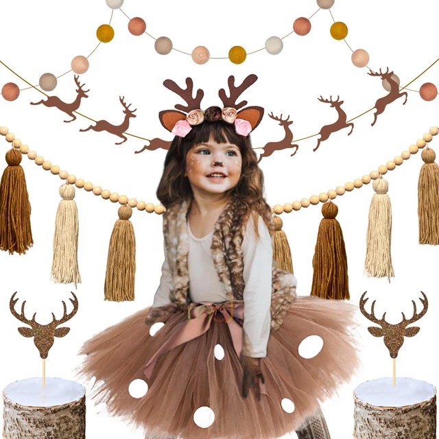 Vestito da ragazza Fluffy Brown Deer Girl Tutu gonna Costume di natale  Decor bambini renna gonna in Tulle carnevale Cosplay bambini Outfit -  AliExpress