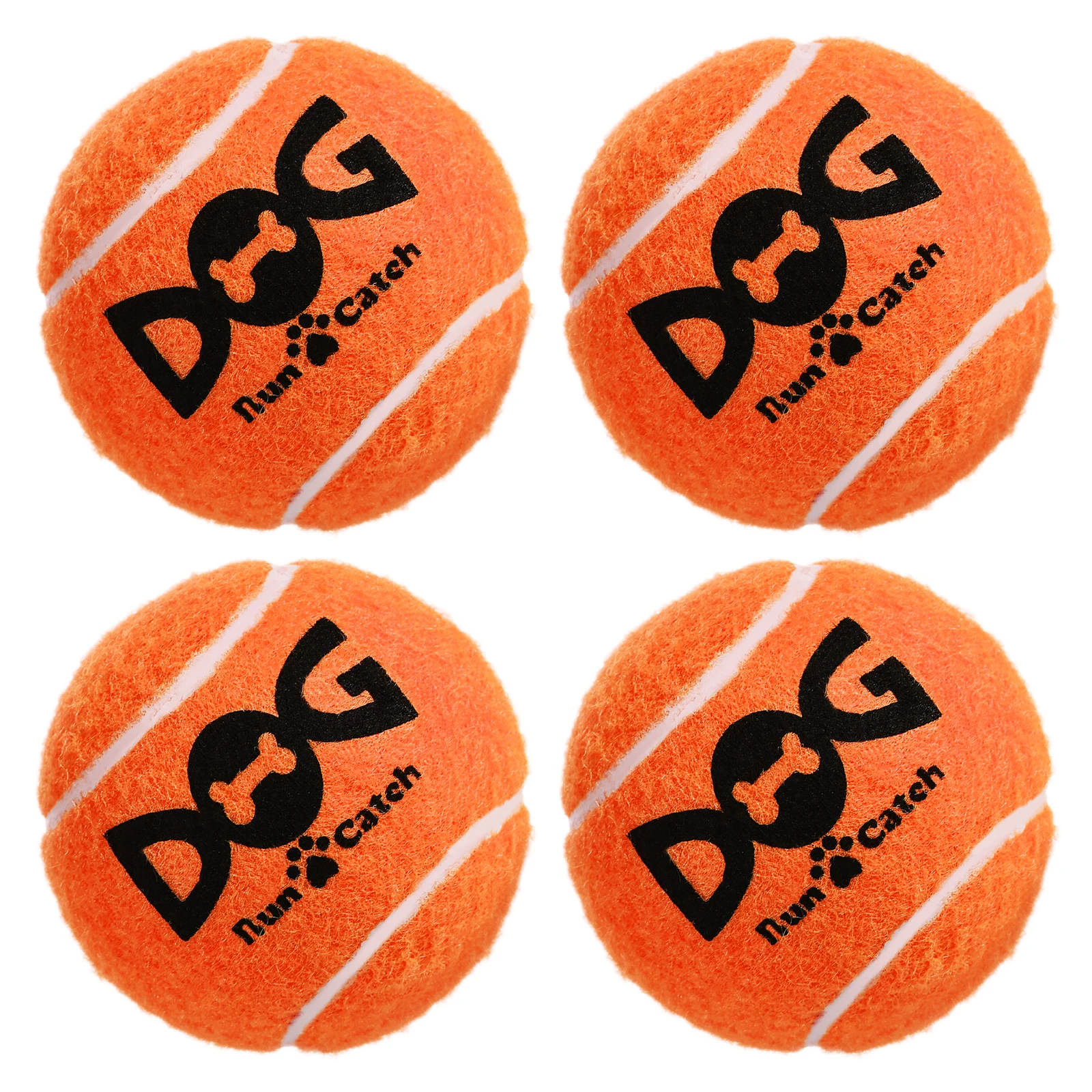 INSUM Tennis Balls for Dogs-Pet Safe Non-Toxic Industrial Strength Felt & Rubber for Exercise and Training 4 Pack 2.5" Orange