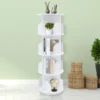 16296-803d0e.jpg Durable Rotating Bookcase with Steel Column Bearing, 360° Silent Rotation, Tool-Free Mortise and Tenon Installation