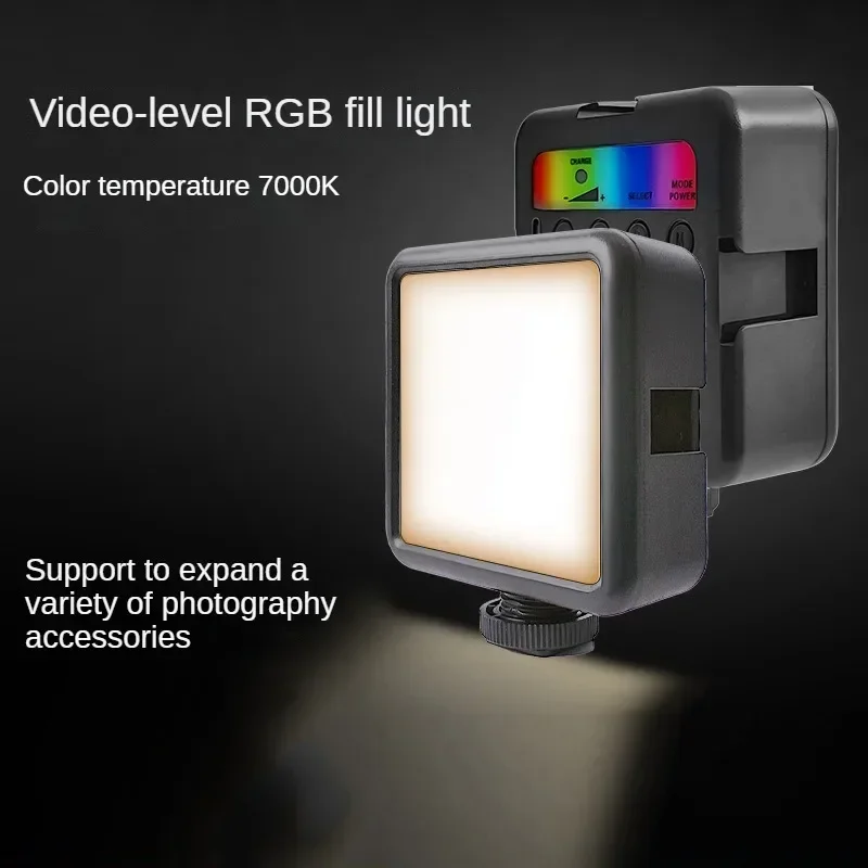 풀 컬러 RGB LED 비디오 라이트 2500K-7000K 타입 C 포켓 카메라 핫 슈 라이트 사진 스튜디오 라이트, 틱톡 유튜브 게임 라이브용