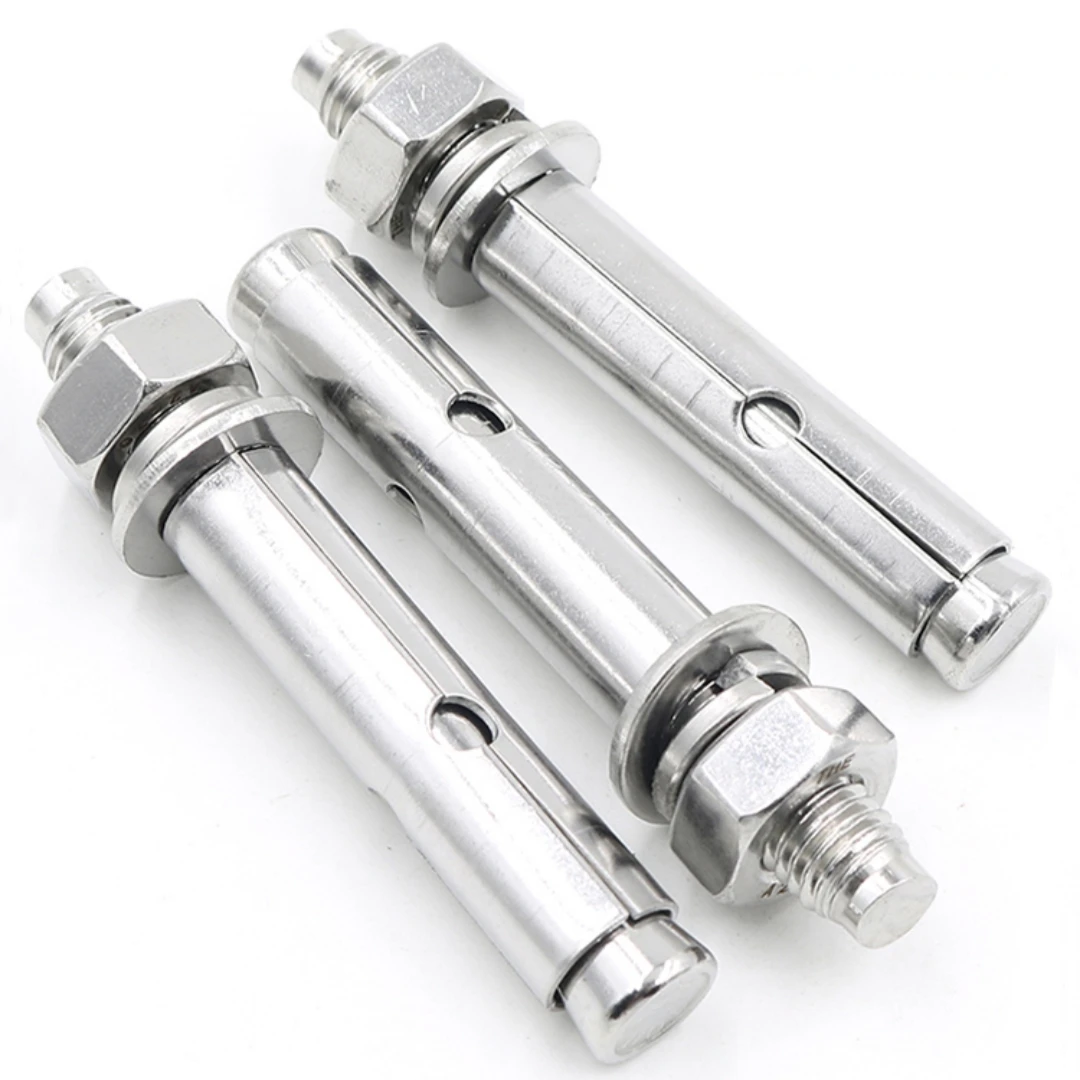 Description Picture 5 of item304 Stainless Steel Heavy Duty Expansion Bolt Anchor Sleeve Concrete Anchor Bolt Link Rod Wall Fastener Nail M6M8M10M12M14M16M20