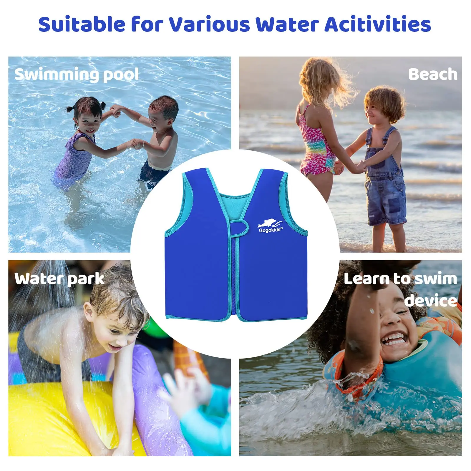 Kids Swim Vest Float Jacket Toddler Boys Girls Floatation Jacket Swimsuit for Swimming Learning Life Jacket