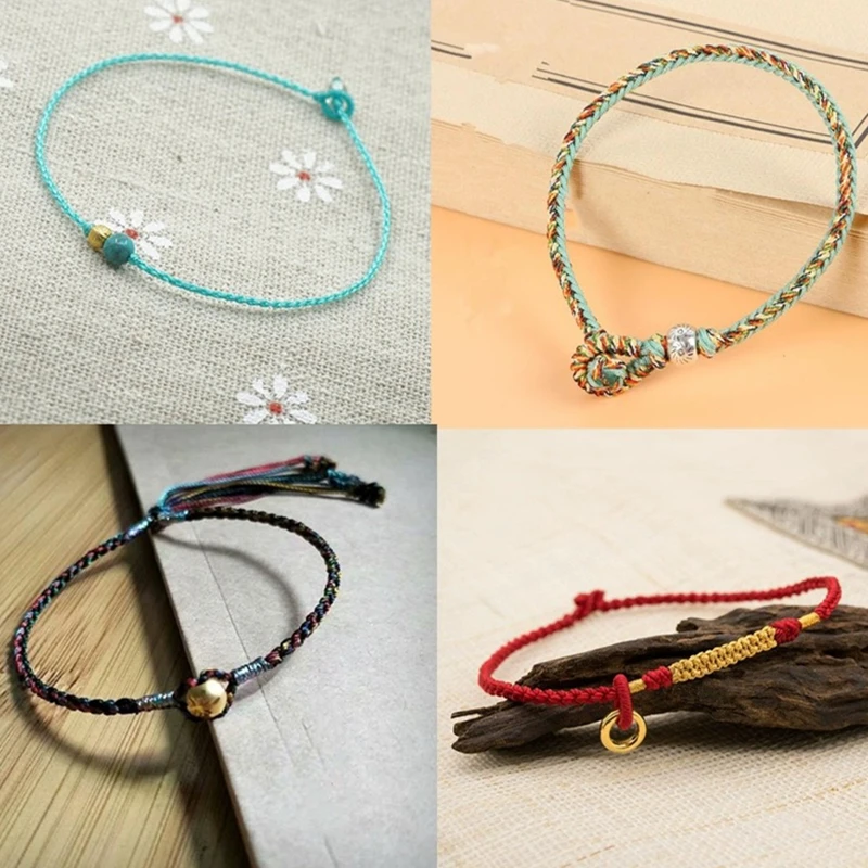 Nylon cord 0.4/0.8/1.0/1.5mm Chinese Knot Macrame Cord Bracelet Braided String DIY Tassels Beading Thread