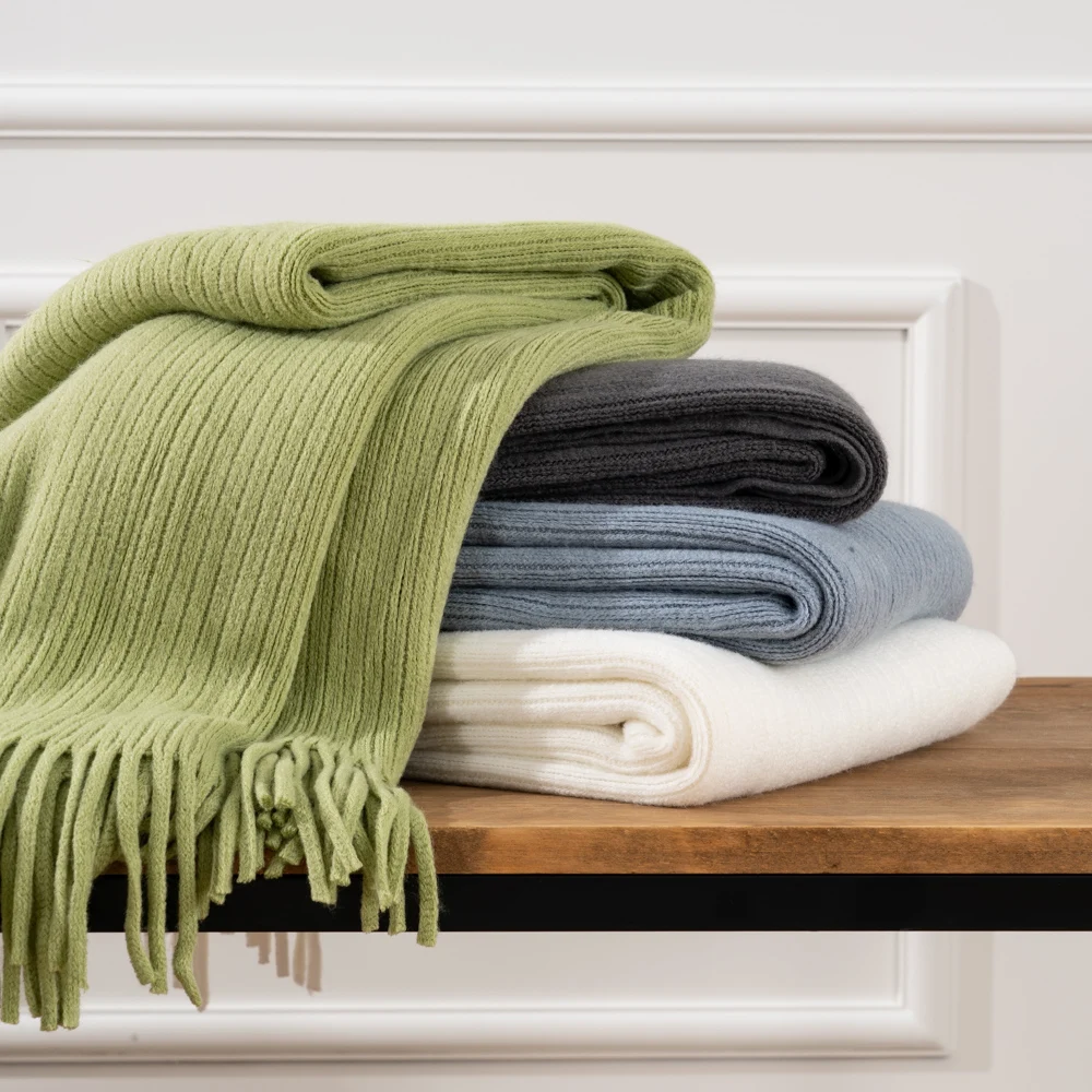 Acrylic Throws Blanket Acrylic Bed Blanket Home 100 Knitted Blanket Warm Super Aliexpress