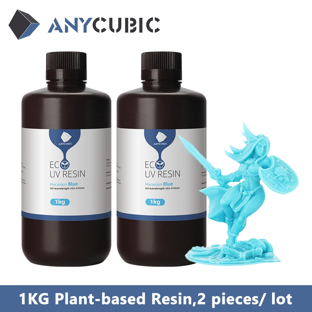 2 Pieces/lot Anycubic Plantbased Uv Resin Low Odor Truly Ecofriendly