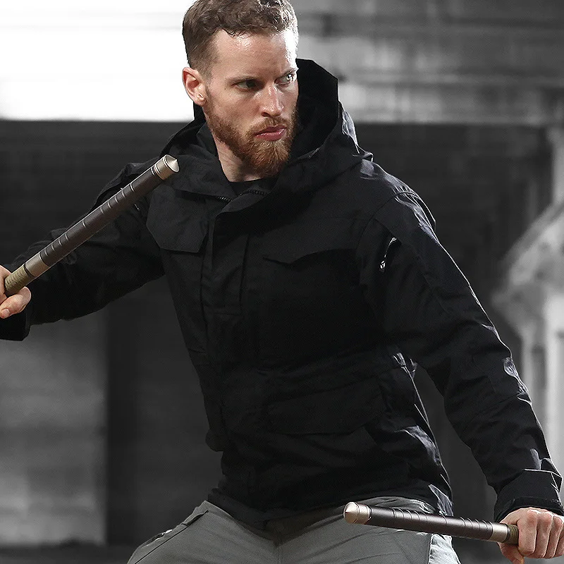 Windproof Tactical Windbreaker Male Autumn Winter Outdoor Warm Coat Medium and Long Style Army Fans Battlefield Charge Jackets