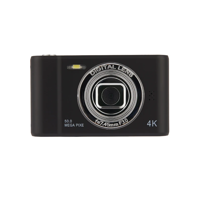 4K Dijital Kamera Seyahat Selfie Kamerası 50 Megapiksel HD Zoom Fotoğrafçılığı 2.4 inç Ekran Giriş Seviyesi Çocuk Kampüsü Mini Retro Kamera