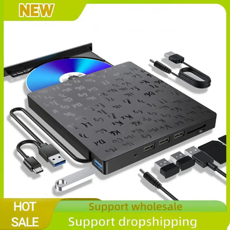 External DVD Optical Drive Laptop Desktop Universal Multifunction CD Burner USB3.0 External Optical Drive Player Easy To Use