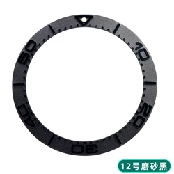 High - Quality Ceramic Watch Bezel with Colorful Luminous Ring - 40x31.6mm (12 - Frosted black)