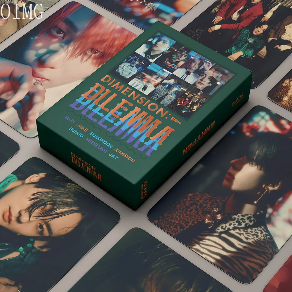 54Pcs/Set Kpop ENHYPEN Postcard New Album DIMENSION : DILEMMA Lomo Cards EN-CONNECT Korean Photocard Poster for Fans Gift | Канцтовары