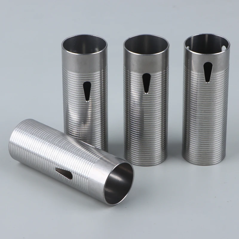

Stainless Steel CNC Advanced Ribbed Heat Dissipation Cylinder For Airsoft Ver.2 Gearbox 80%/70%/60%/50% Sport Toy