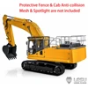 1/14 Hydraulic RC Excavator AC360 PC360 LESU Metal Electric Digger Black Tracks Light System Painted Assembled Toy Model TH22765 4
