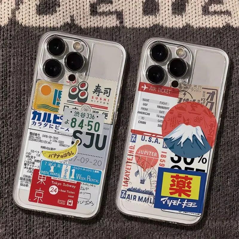 Japanese Style Ticket Sushi Phone Case - Unique Design Protective Cover