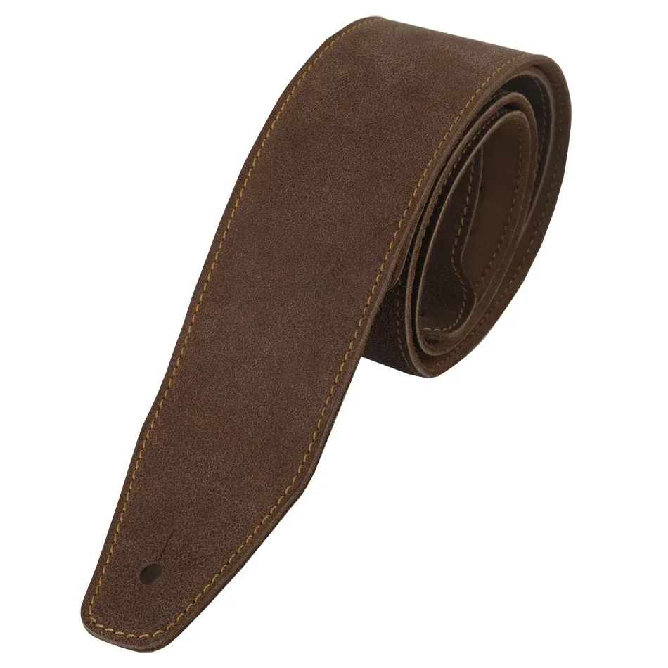 Sangle De Guitare En Coton Et Cuir - Ajustable 75-150cm, Largeur 5cm, Avec Pochette Et Accessoires