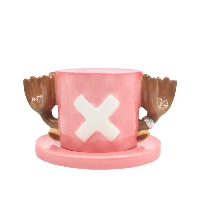 Quirky Cartoon Ceramic Mug and Saucer Set - Whimsical Breakfast Mug