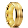 Bagues en acier titane couleur argent 8mm pour hommes et femmes, bagues en acier inoxydable brossé mat, bijoux cadeaux de mariage