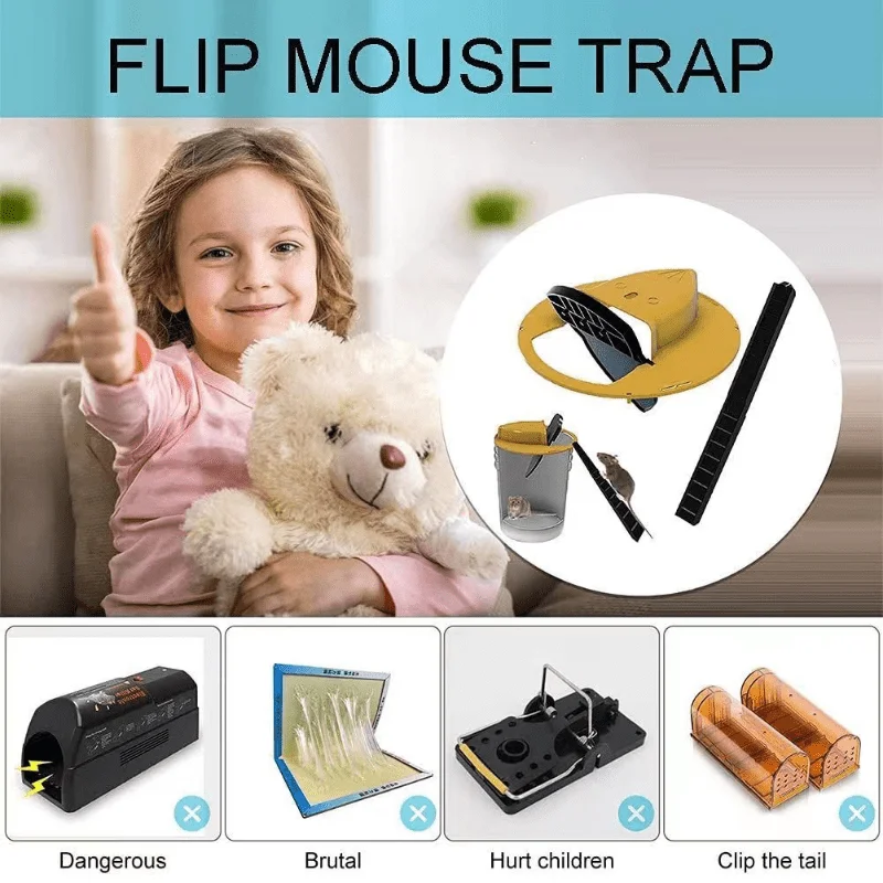 Dropship 1pc Bucket Lid Mouse Rat Trap; Humane Or Lethal; Trap