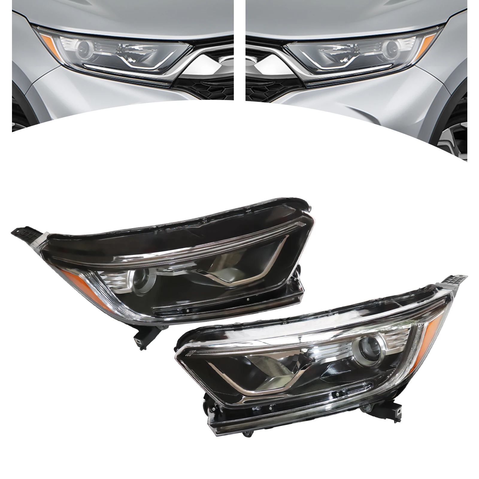 

Left Driver / Right Passenger Side Headlight Halogen Headlamp For 2017 2018 2019 2020 2021 Honda CRV HO2502180