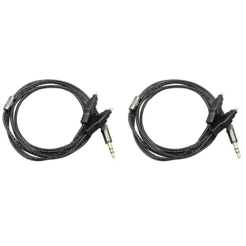 

2 шт. 2 м сменный аудиокабель для наушников Sennheiser HD414 HD650 HD600 HD580 HD25 прочный
