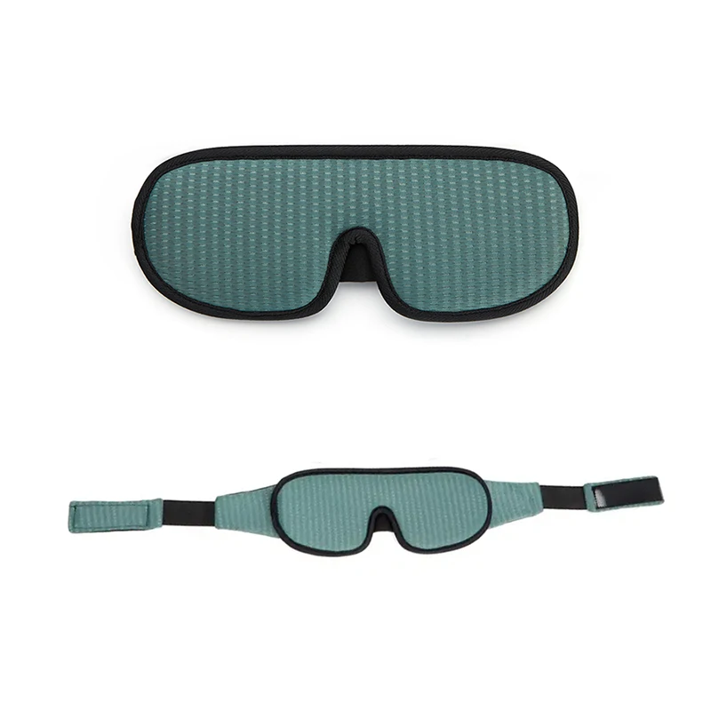 Sleep Mask 3D Eye Mask Green Breathable Shading Sleeping Adjustable Strap Sleep Padded Travel Rest