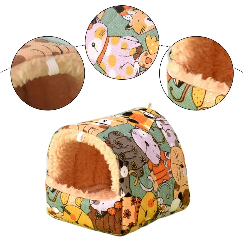 Hamster House Cozy Small Hideouts Warm Hamster Nest Guinea Pig House for Comfortable Rabbit Chinchilla Hedgehog Ferret for Good - Image 3