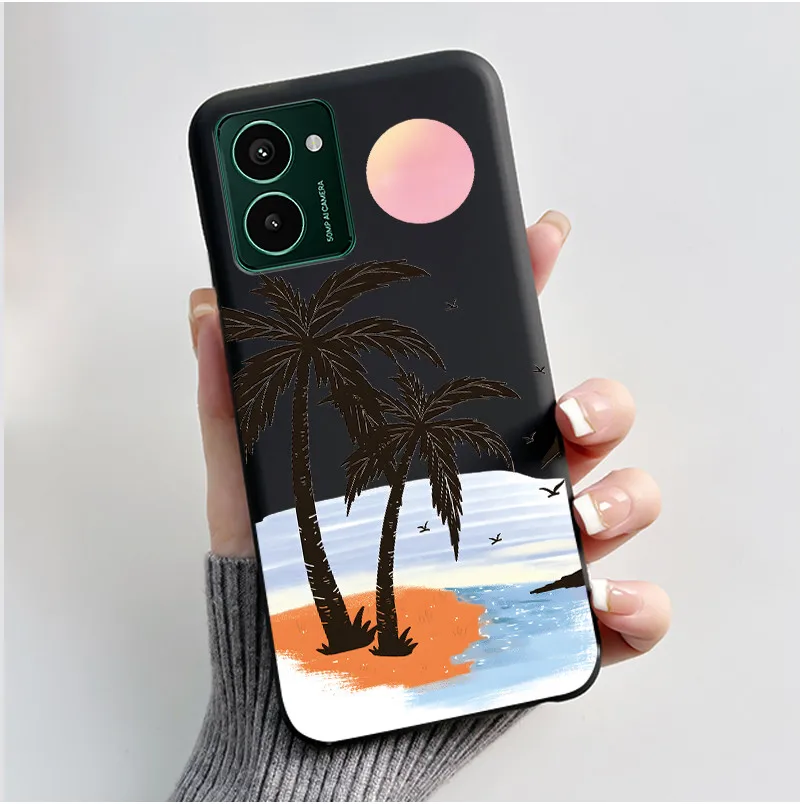Aesthetic Cute Cat Astronaut Black Matte Soft TPU Shockproof Phone Case