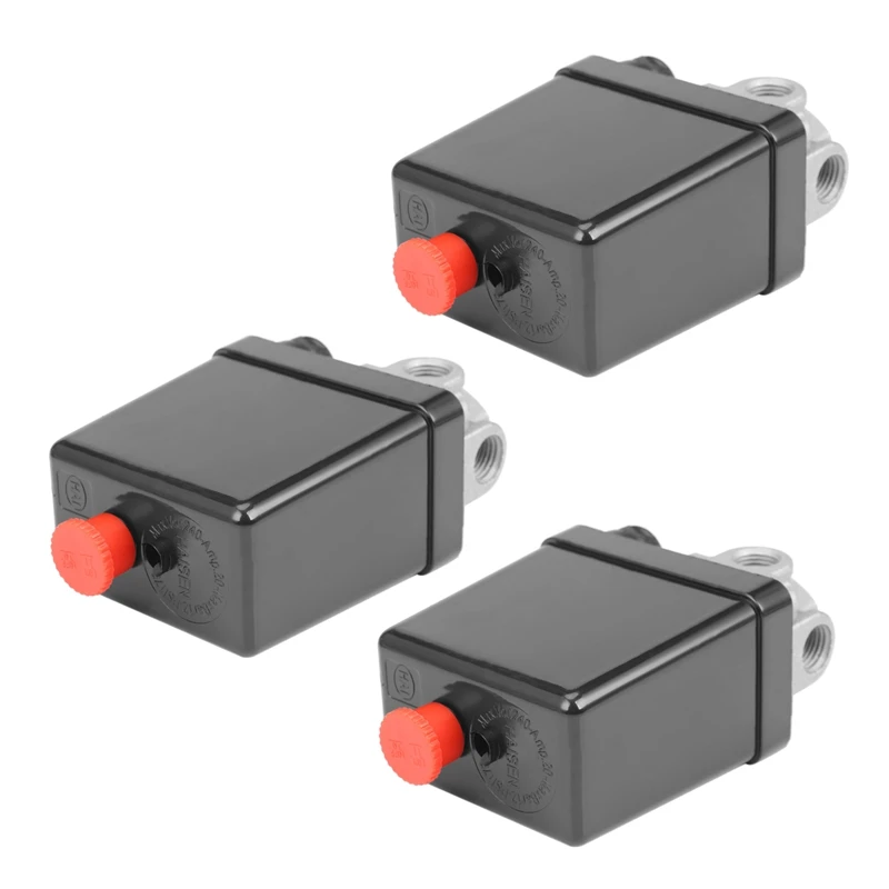 Promotion! 3X Heavy Duty Air Compressor Pressure Switch Control Valve 90 PSI -120 Black |