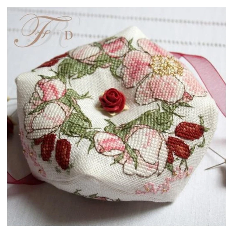 Cross stitch kits Cross-stitch embroidery sets Needlework set threads Pin Needle Cushion Biscornu Counted Cross-Stitching cross stitch kits