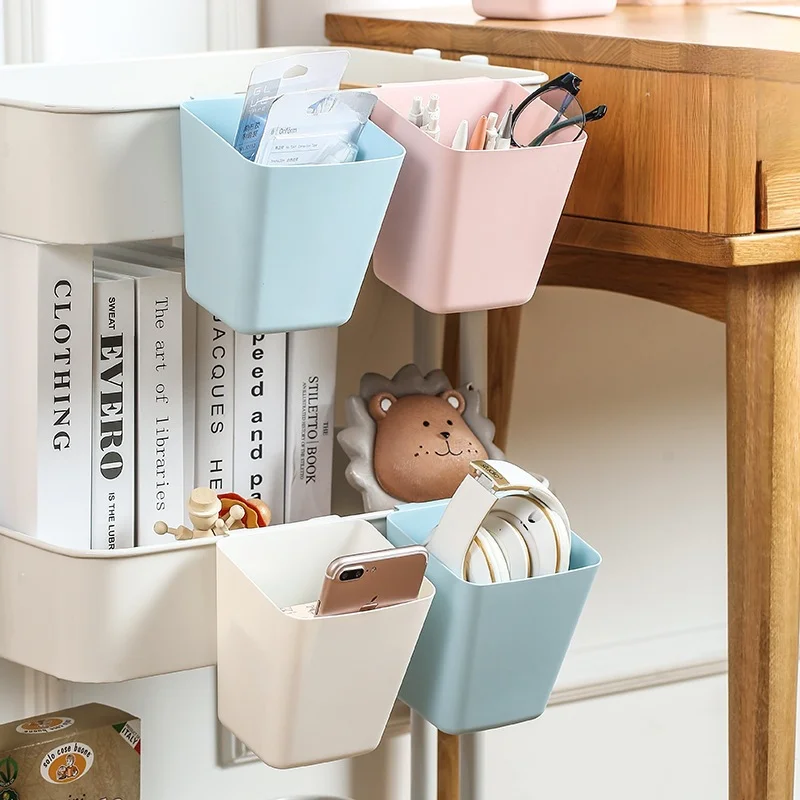 Desk Trolley Hanging Beauty Car Storage Box Hanging Container Desk Pen Container Storage Bucket 1/2pcs storage box self adhesive storage box desk organizer transparent storage box storage organizer lockable storage box bag organizer pen pouch