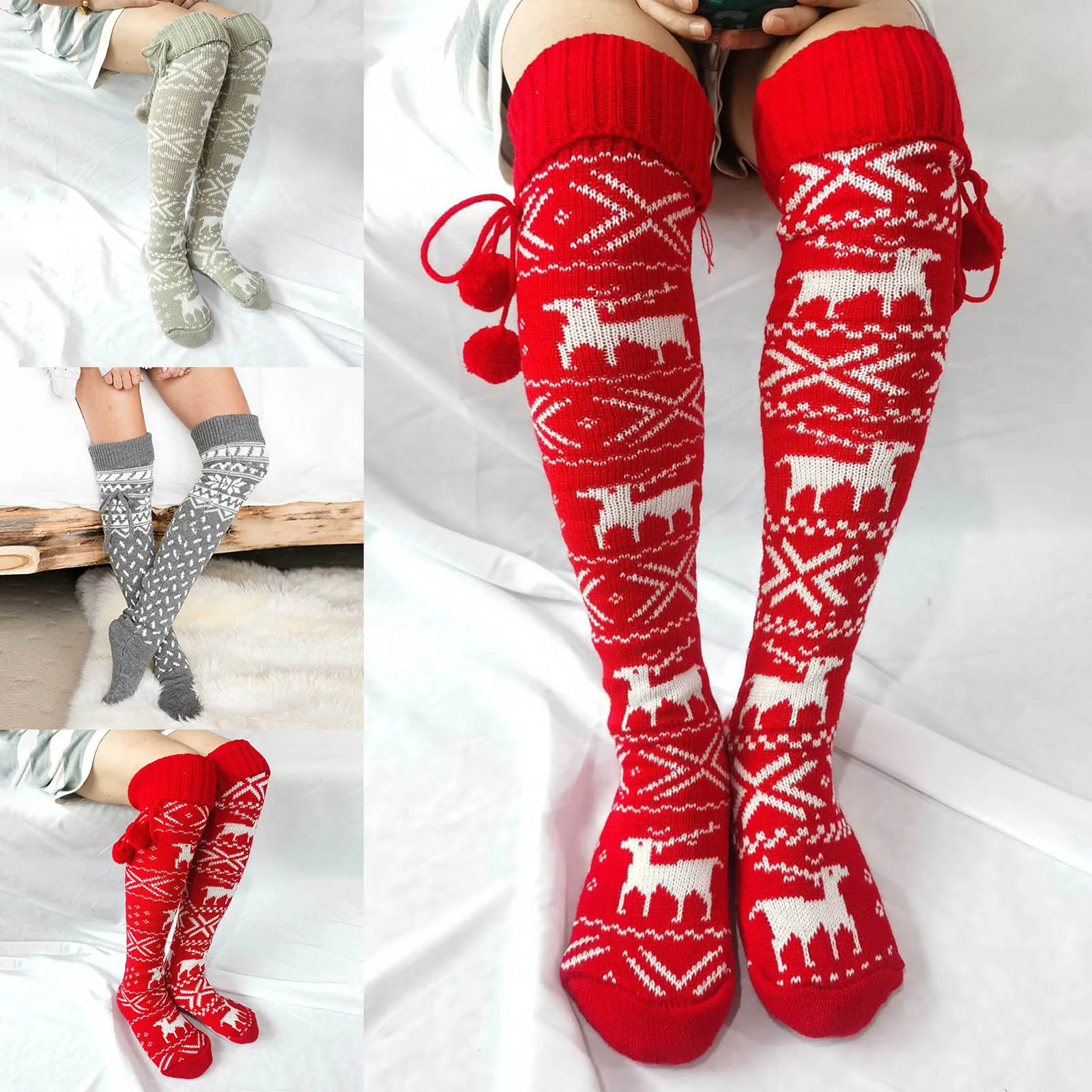 

Over The Knee Knitted Socks No Need To Worry About Deformation Or Discoloration A Great Winter Gift For Friends