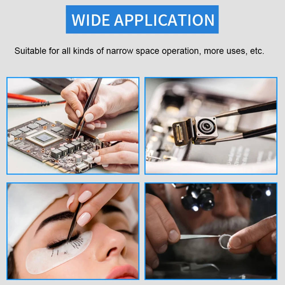9 in 1 Tweezers Kit Anti Static Stainless Steel Forceps Hand Tools Set for Electronics Mobile Phone Repair BGA Work Tools precision tweezers tweezer tool esd anti static tweezers phone repair tweezers