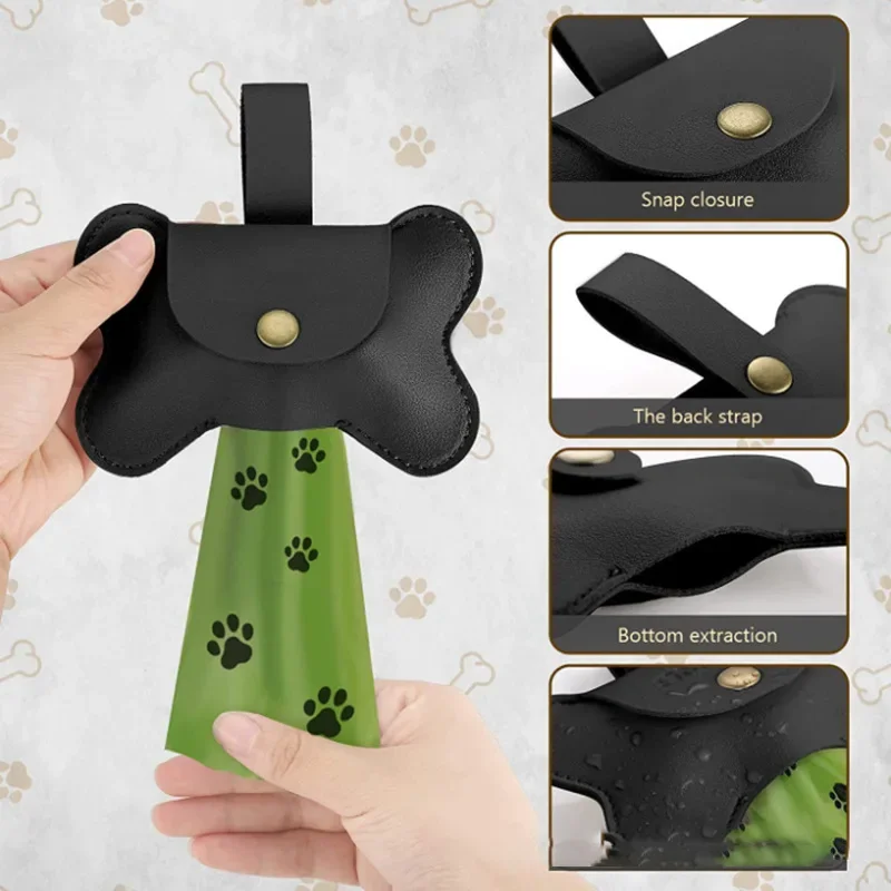 Dog Bag Holder Dog Poop Pickup Bag Dispenser Leash Clip Pet Waste Bag Dispenser For Dog Outdoor