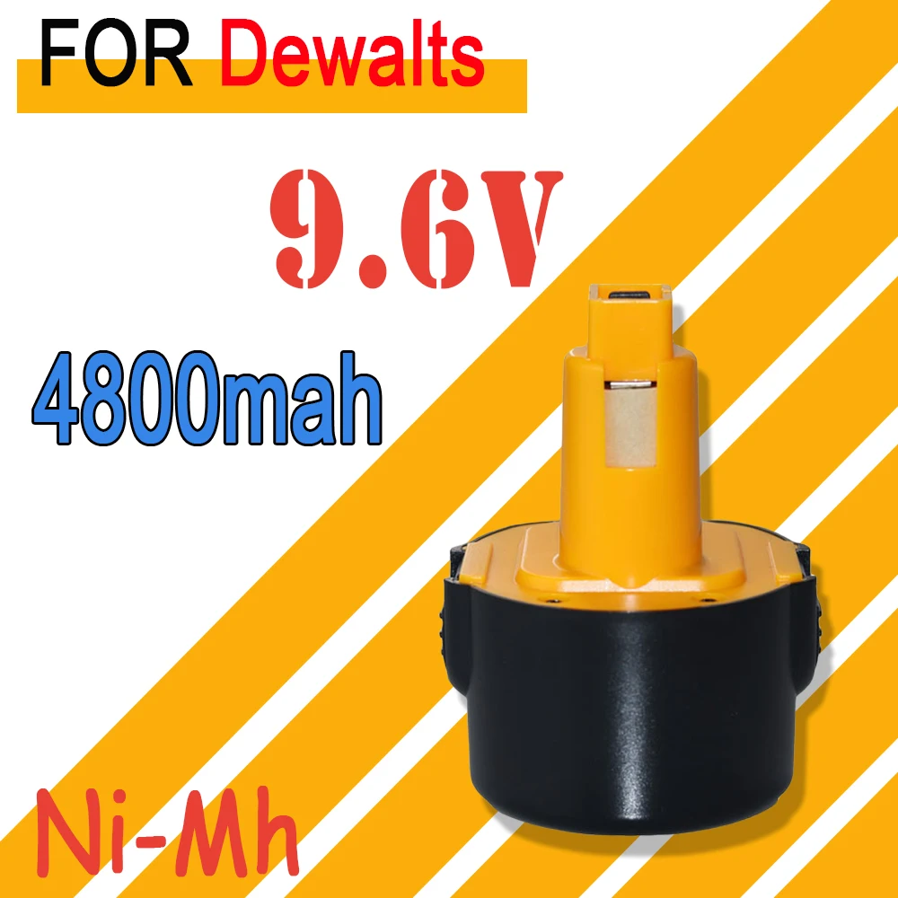 

9.6V 4800mAh Ni-MH Replacement Battery Compatible for Dewalt with DE9061 DE9062 DW9061 DW9062 DE9036 DW911 DW921 DW9614 DW050