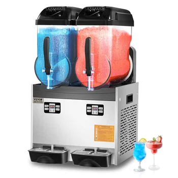 SucceBuy 3-36L Commercial Slushy Machine 1-3 Tanks Stainless Steel Margarita Smoothie Frozen Drink Maker for Party Restaurants 1