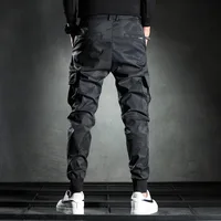 Sweatpants Men Camouflage Elasticity Military Cargo Pants Drawstring Multi Pockets Bottoms Casual Jogger Trousers - Image 2