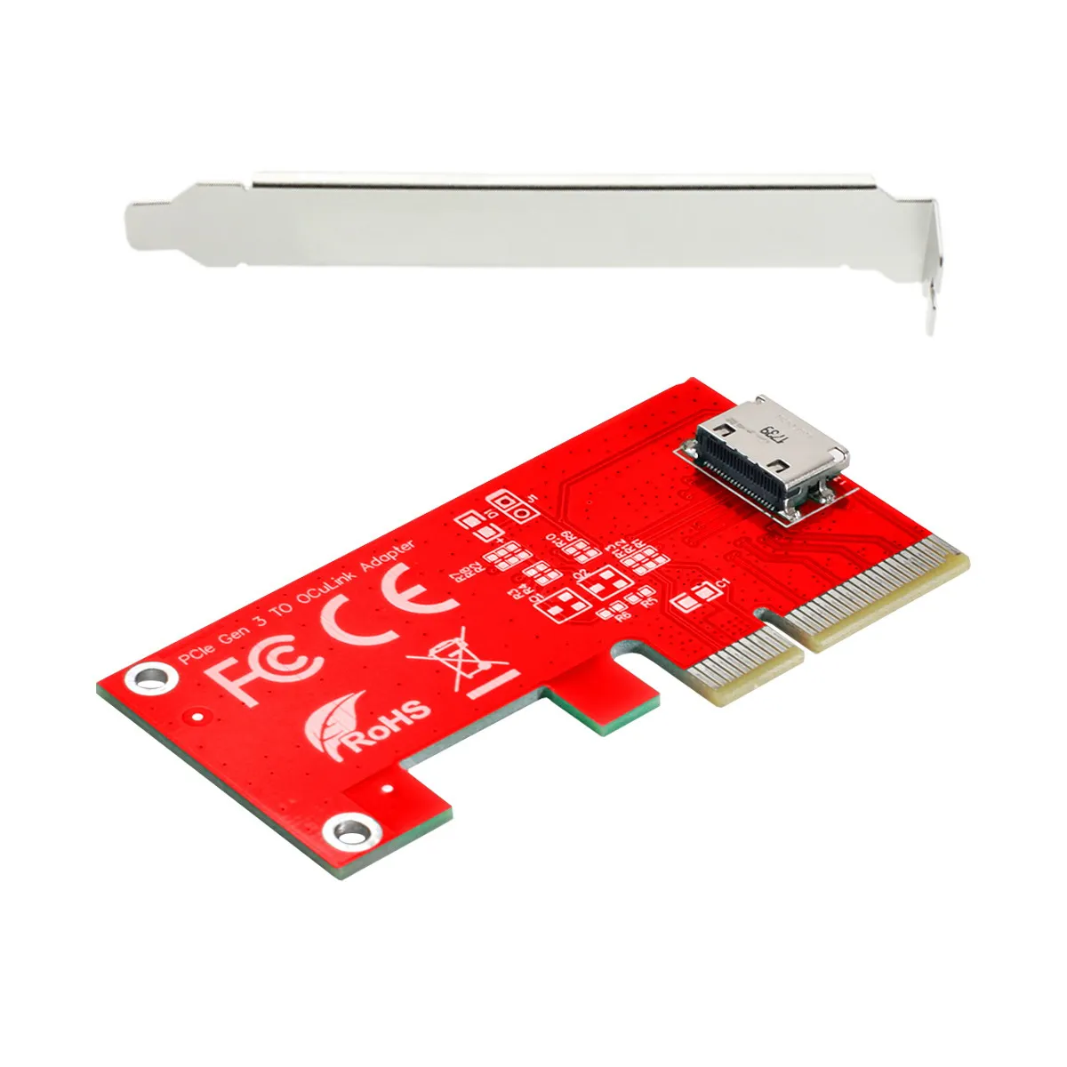 

CYSM Xiawi PCI-E 3.0 Express 4.0 x4 to Oculink Internal SFF-8612 SFF-8611 Host Adapter for PCIe SSD with Bracket