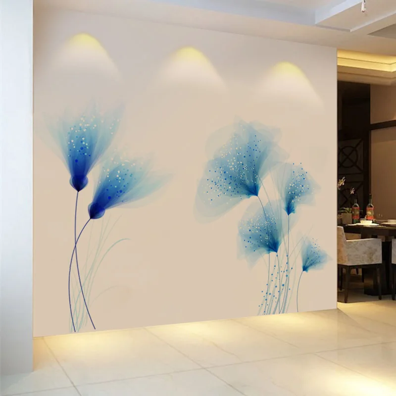 

1pc PVC Wall Decal Modern Flower Pattern Wall Sticker For Home Background Wall Decoration And Beautification