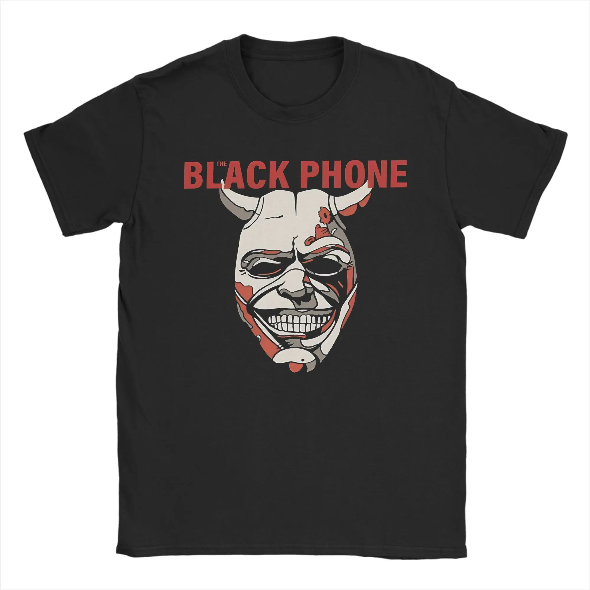 Vintage Horror Movie Graphic Crewneck T-Shirt - Men's Pure Cotton Short Sleeve Tee Gift