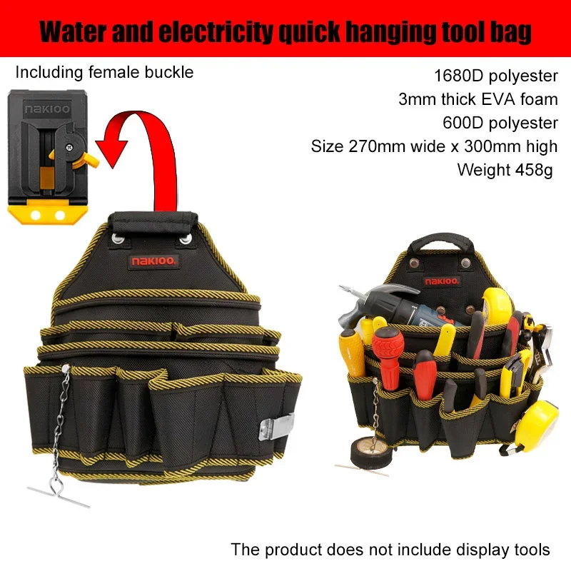 Waist Pack Male Tool Bag Organizer Carpenter Tool Belt Professional Pouch Toolbag Fanny Packs for Men Nail Pocket Waist Belt
