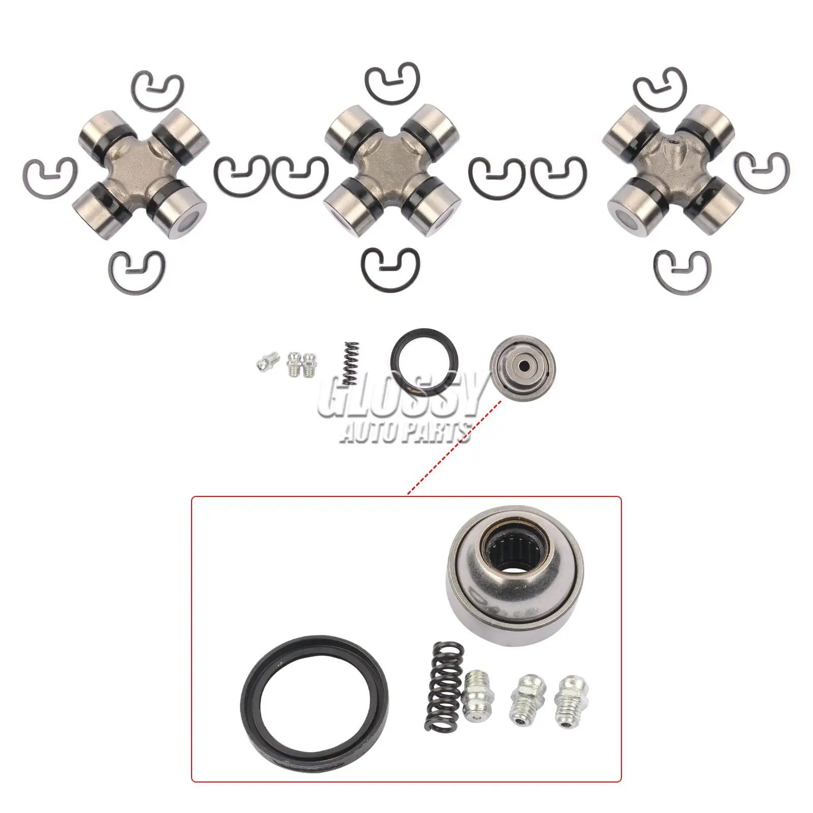 Ap03 Front Prop Propshaft Shaft Double Cardan Joint Repair Kit For Land  Rover Discovery 2 Mk2 Td5 Tvc100010 Tvb000100 Da1277 - Engine - AliExpress
