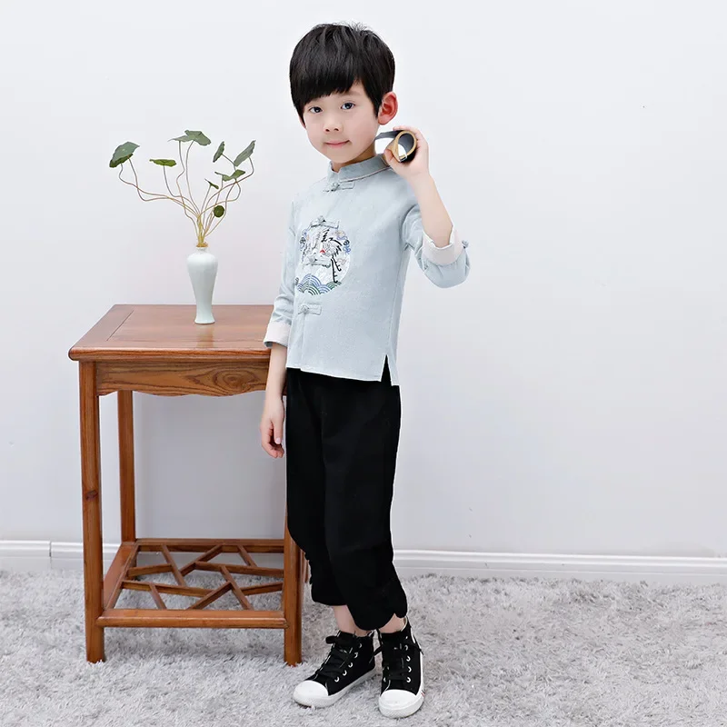 chinese traditional costume boys kids tang suit