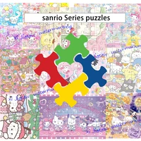 35/300/500/1000 Pieces  sanrio  hello kitty Jigsaw Puzzles Wooden One Piece Puzzles for Adults Children Educational Toys Gifts 1