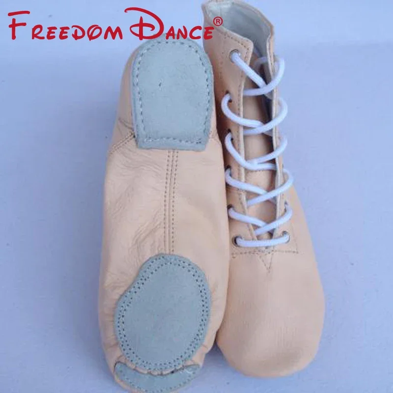 Natural Leather Lacing Jazz Dance Boot Stage Dancing Shoes Practice Sneakers For Girls And Women Wholesale 3
