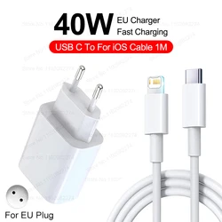 High - Speed 40W USB - C Fast Charger with PD Charge Cable Accessories - EU Charger C To PD