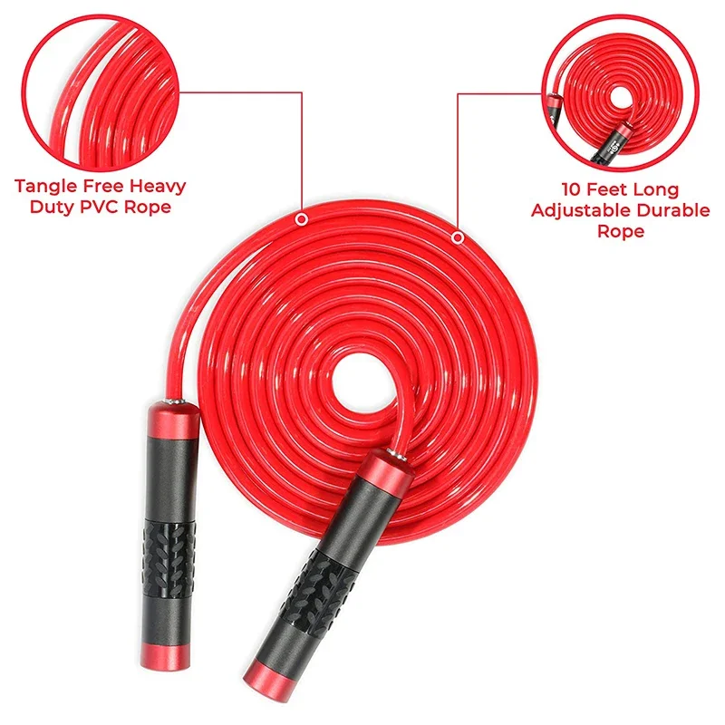 3M Adjustable Weighted Jump Rope Heavy JumpRope For Workout Fitness Tangle-Free Ball Bearing Handles Speed Skipping Rope Gym